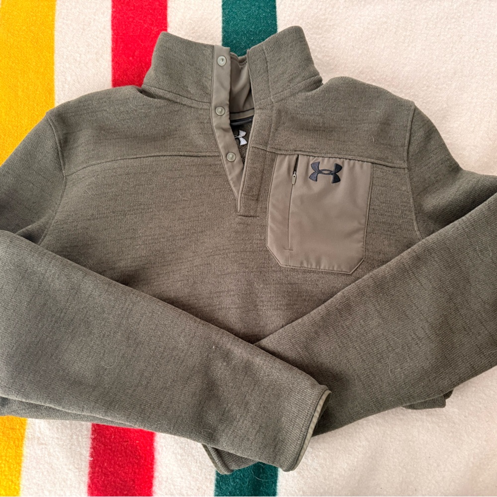 Under Armour Olive Quarter-Zip Pullover